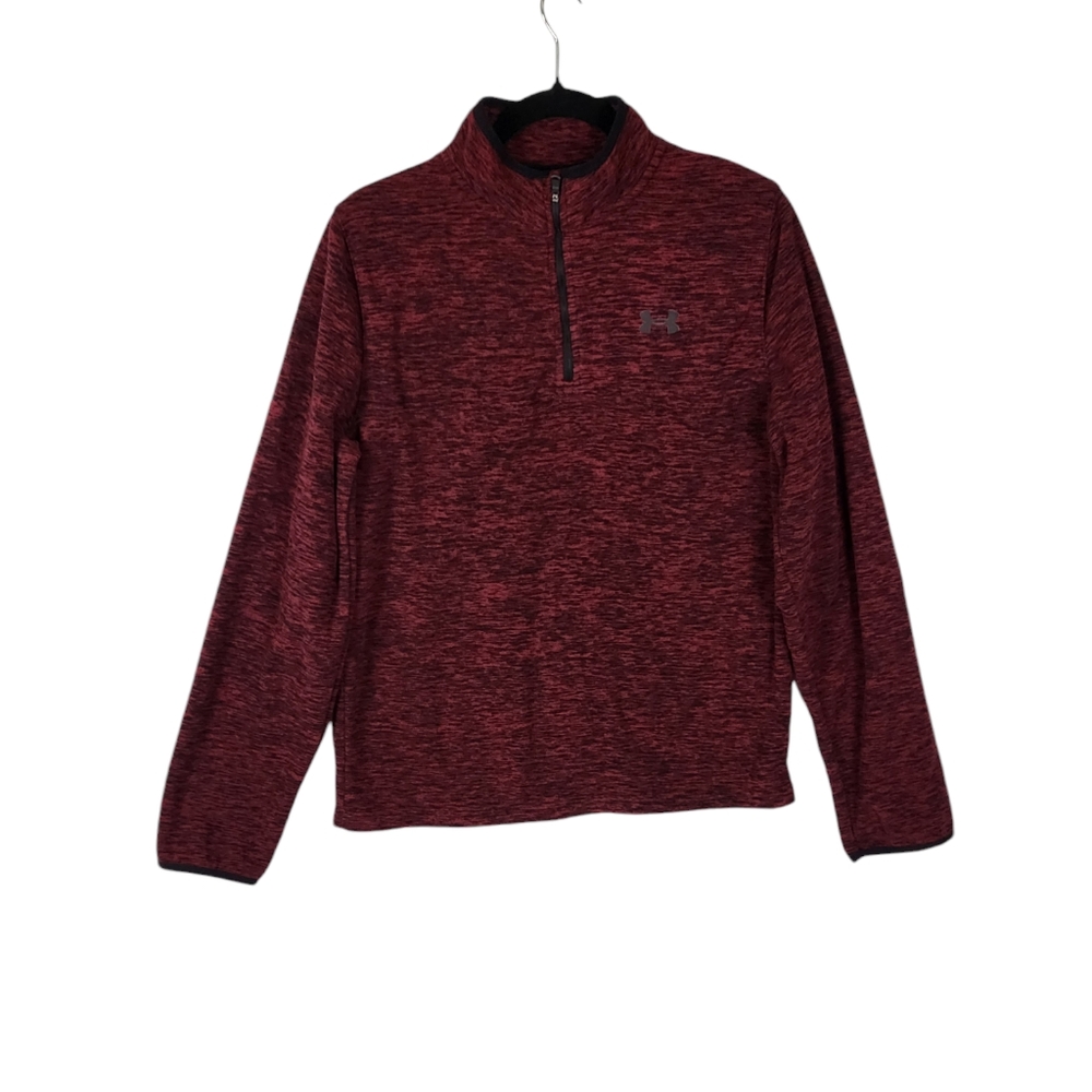 Under Armour pullover fleece sweatshirt 3/4 zip burgundy red youth boy's sz XL